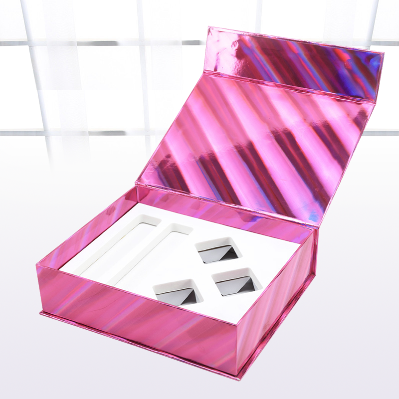 Factory Custom Sliver Holographic Packaging Box Gift Box paper Magnet Holographic Box