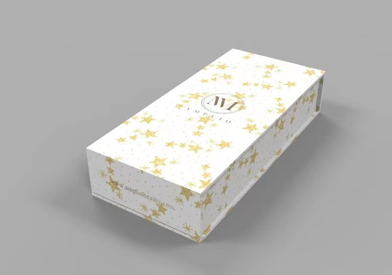 Factory Custom Luxury Rigid Paperboard Packaging Magnetic Box Book Style Gift Box With Sponge Inserts And Glass