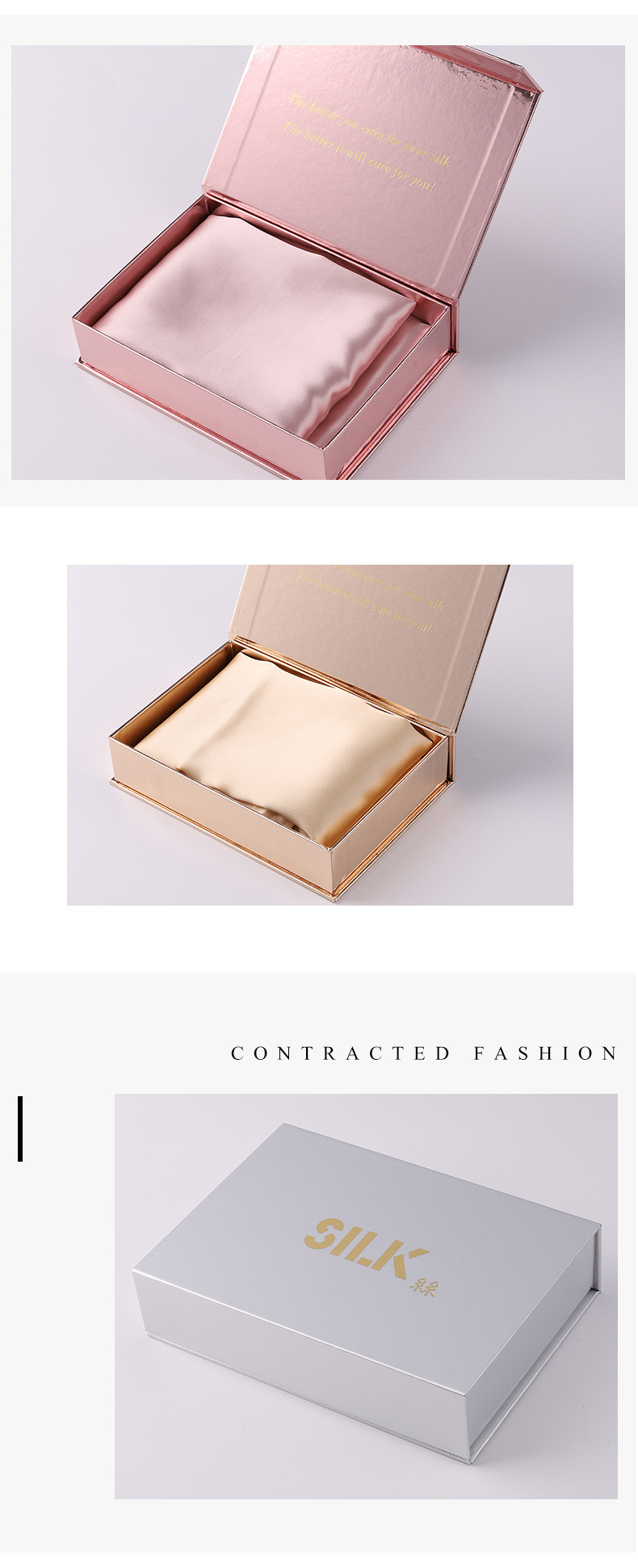 Wholesale Multi Color Luxury Gift Box With Magnetic Silk Pillowcase Box