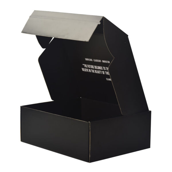 Black Glossy Corrugated Mailer Box for Retail Kit Packaging
