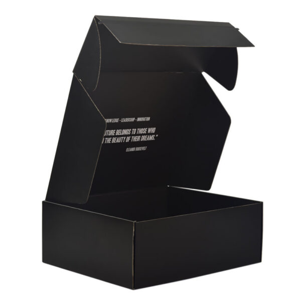Black Glossy Corrugated Mailer Box for Retail Kit Packaging
