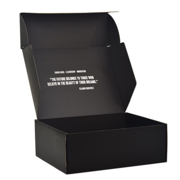 Black Glossy Corrugated Mailer Box for Retail Kit Packaging