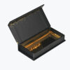 Black Gold Foil Book-Style Rigid Gift Box with Gold Tray