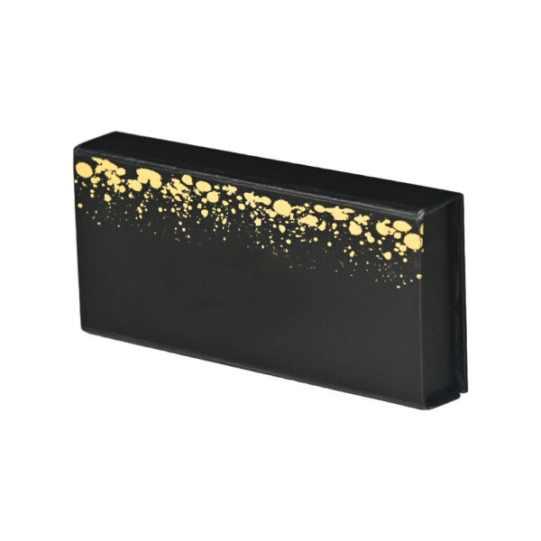 Black Gold Foil Book-Style Rigid Gift Box with Gold Tray