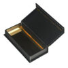 Black Gold Foil Book-Style Rigid Gift Box with Gold Tray