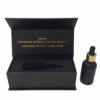 Caixa de presente rígida personalizada para sérum para cabelo preto, com inserção de espuma