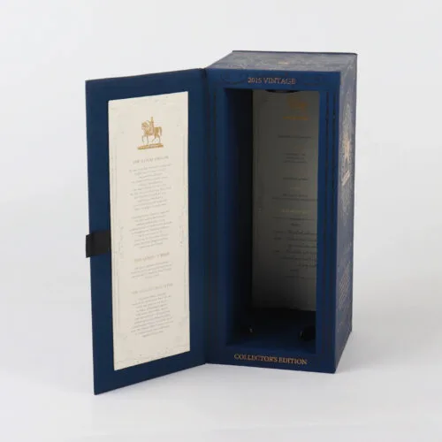 Custom Luxury Book-Style Wine Gift Box with Gold Foil Logo