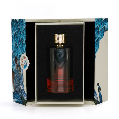 Double-Door Peacock Printed Perfume Gift Box with Insert Double-Door Peacock Printed Perfume Gift Box with Insert