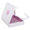 Foil Logo White Rigid Beauty Gift Box with Ribbon Closure