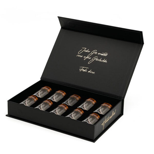Foil Stamped Magnetic Gin Tasting Rigid Box with Insert