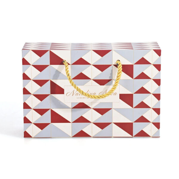 Folding Rigid Fashion Accessories Box with Gold Rope Handle