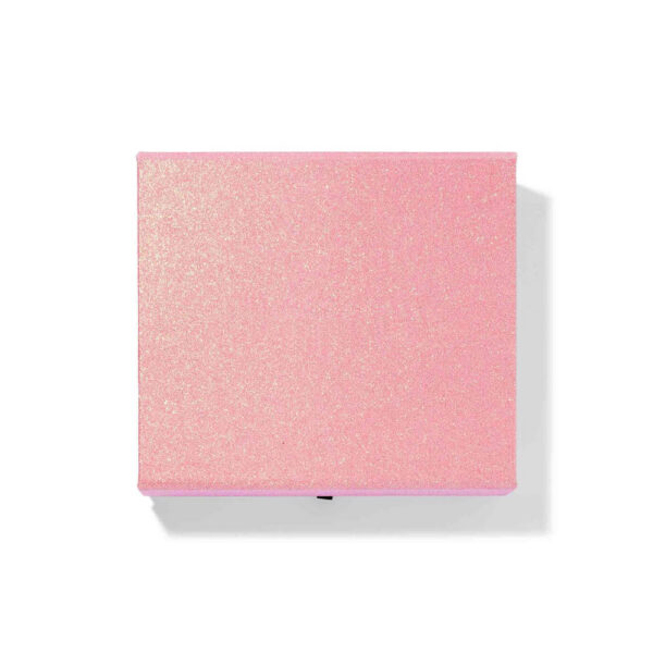 Glitter Pink Book-Style Cosmetic Gift Box with Pull Tab