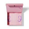 Glitter Pink Book-Style Cosmetic Gift Box with Pull Tab