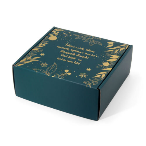Gold Foil Christmas Glassware Gift Box with Die Cut Insert Gold Foil Christmas Glassware Gift Box with Die Cut Insert