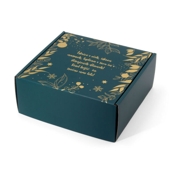 Gold Foil Christmas Glassware Gift Box with Die Cut Insert Gold Foil Christmas Glassware Gift Box with Die Cut Insert