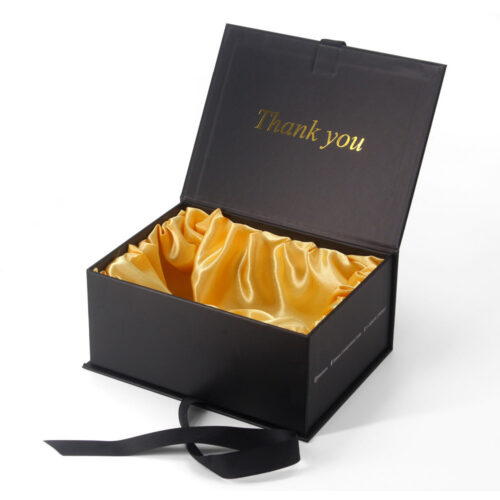 Gold Foil Competition Suit Rigid Box with Satin Inner Lining Gold Foil Competition Suit Rigid Box with Satin Inner Lining