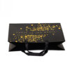 Gold Foil Printed Paper Shopping Bag with Ribbon Handles Gold Foil Printed Paper Shopping Bag with Ribbon Handles