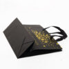 Gold Foil Printed Paper Shopping Bag with Ribbon Handles Gold Foil Printed Paper Shopping Bag with Ribbon Handles