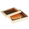 Gold Rigid Chocolate Display Box with Clear Windowed Lid