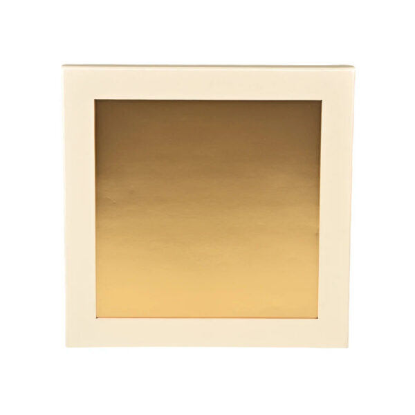 Gold Rigid Chocolate Display Box with Clear Windowed Lid