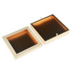 Gold Rigid Chocolate Display Box with Clear Windowed Lid