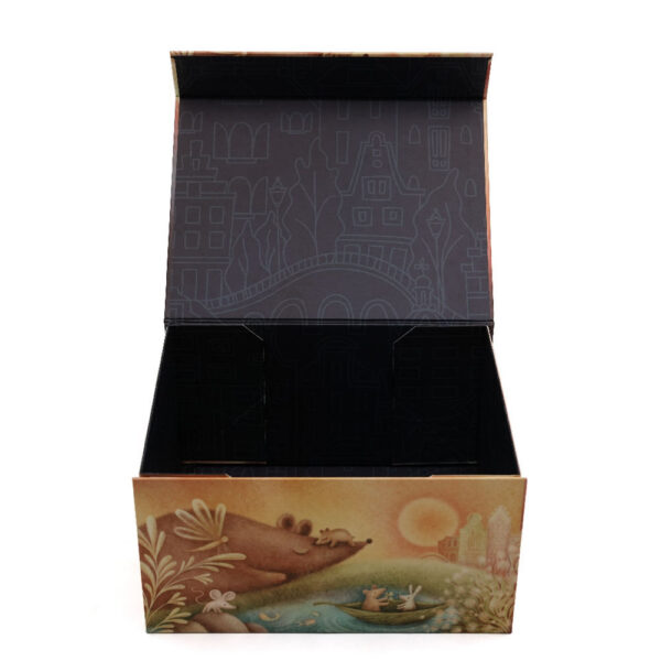 Illustrated Magnetic Rigid Baby Blanket Gift Packaging Box 03 Illustrated Magnetic Rigid Baby Blanket Gift Packaging Box