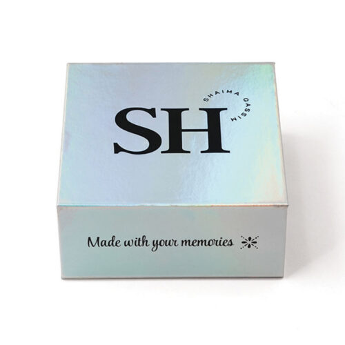 Iridescent Rigid Photo Magnet Gift Box with Divider Insert Iridescent Rigid Photo Magnet Gift Box with Divider Insert