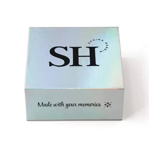 Iridescent Rigid Photo Magnet Gift Box with Divider Insert Iridescent Rigid Photo Magnet Gift Box with Divider Insert