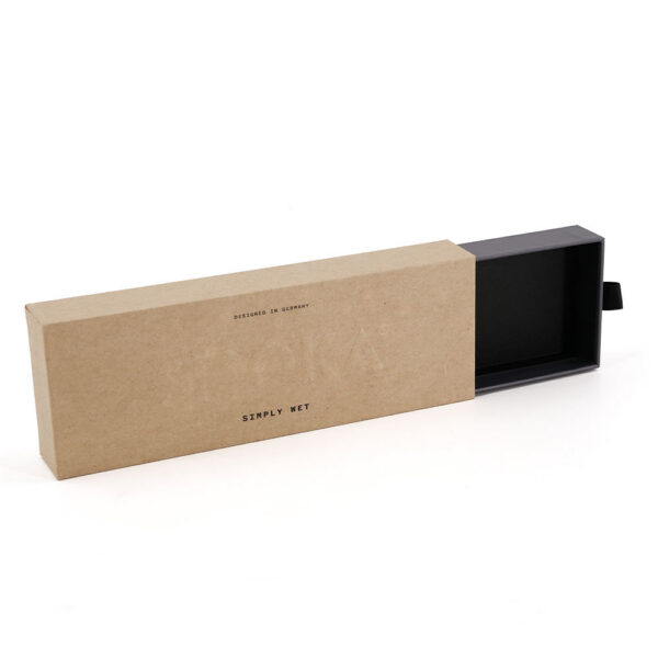 Kraft Drawer Hair Comb Packaging Box with Black Pull Tab