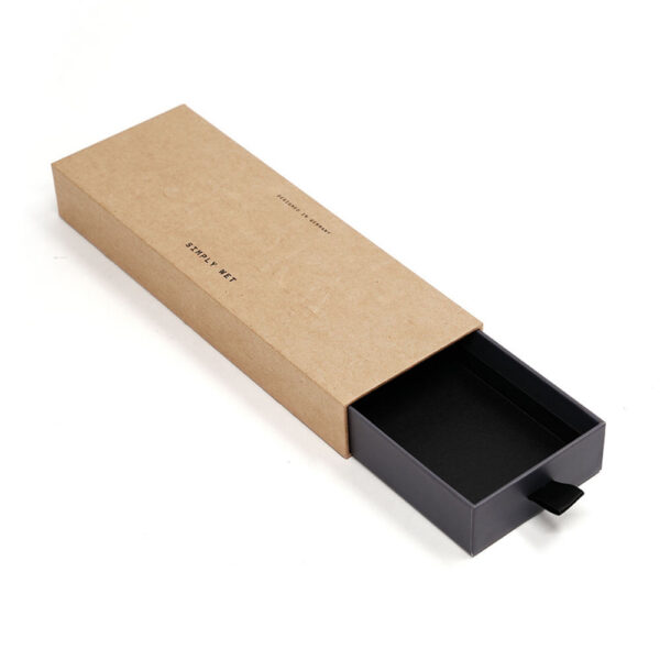 Kraft Drawer Hair Comb Packaging Box with Black Pull Tab