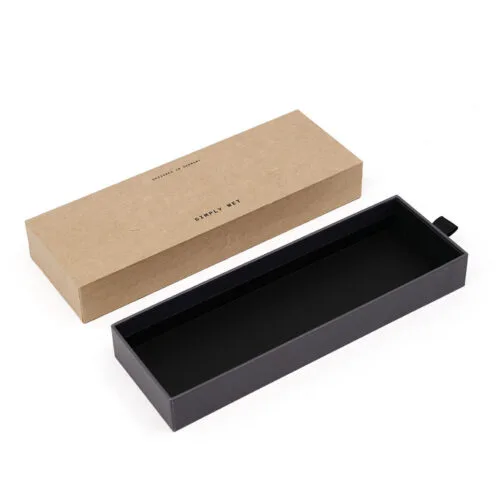 Kraft Drawer Hair Comb Packaging Box with Black Pull Tab