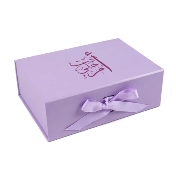 Lavender Rigid Mother's Day Gift Box with Satin Lining Lavender Rigid Mother's Day Gift Box with Satin Lining