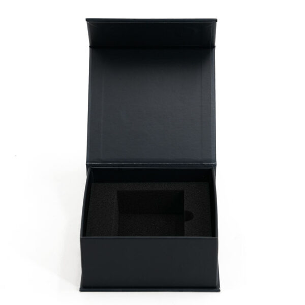 Logo Printed Rigid Magnetic Smart Ring Box with Foam Insert