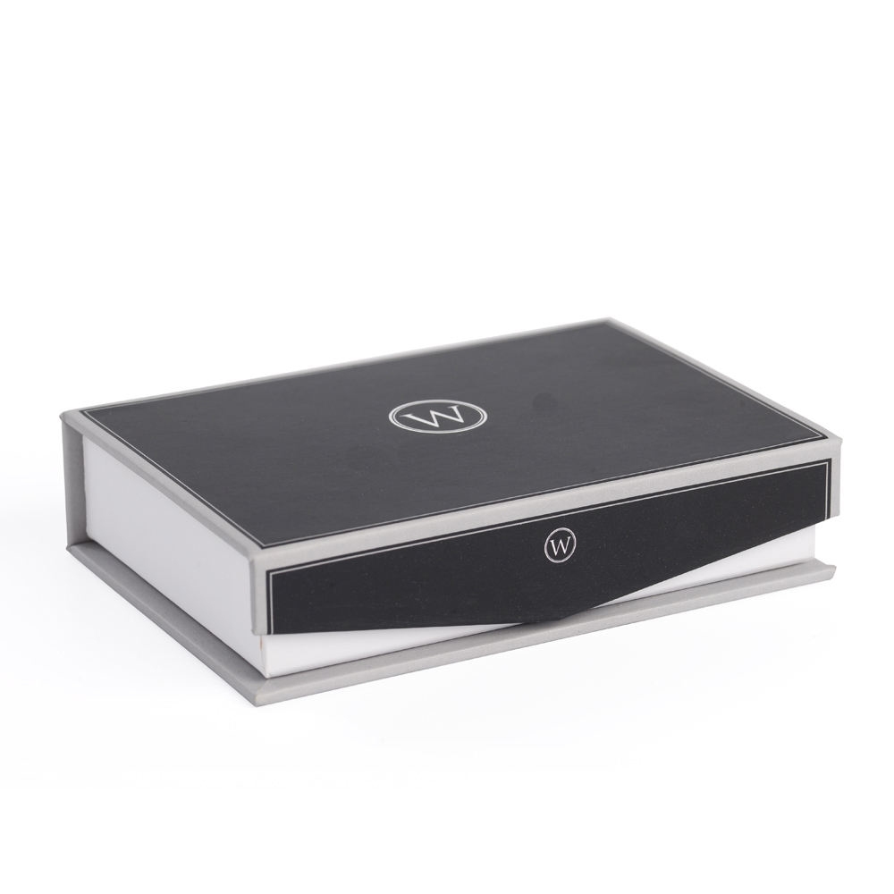 Logo Printed Rigid Watch Presentation Box with White Tray