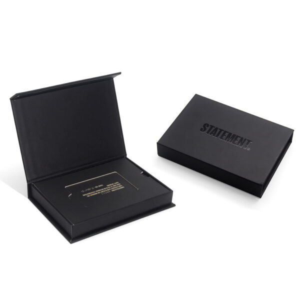 Luxury Black Magnetic Membership Card Box with Card Insert Luxury Black Magnetic Membership Card Box with Card Insert