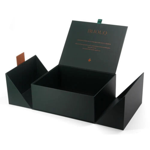 Luxury Double-Door Rigid Beauty Gift Box with Foil Logo