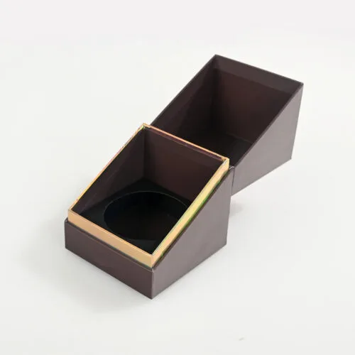 Luxury Hinged Candle Jar Rigid Gift Box with Gold Foil Rim Luxury Hinged Candle Jar Rigid Gift Box with Gold Foil Rim