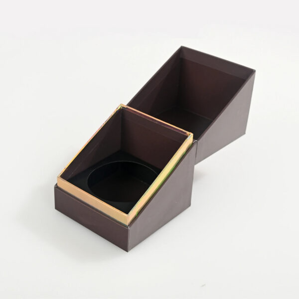 Luxury Hinged Candle Jar Rigid Gift Box with Gold Foil Rim Luxury Hinged Candle Jar Rigid Gift Box with Gold Foil Rim
