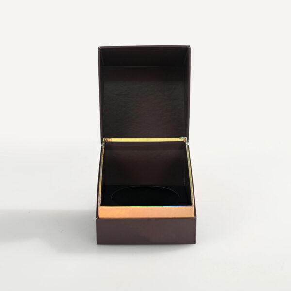 Luxury Hinged Candle Jar Rigid Gift Box with Gold Foil Rim Luxury Hinged Candle Jar Rigid Gift Box with Gold Foil Rim