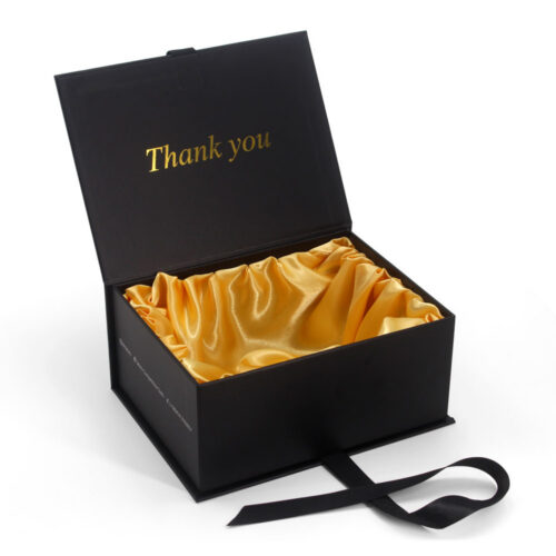 Luxury Rigid Apparel Gift Box with Satin Lining & Ribbon Luxury Rigid Apparel Gift Box with Satin Lining & Ribbon