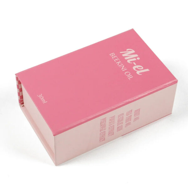 Coffret cadeau pour huile corporelle de 30 ml, style « Pink Book », avec insert en mousse
