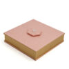 Pink Gold Four-Drawer Rigid Gift Box with Crystal Handle
