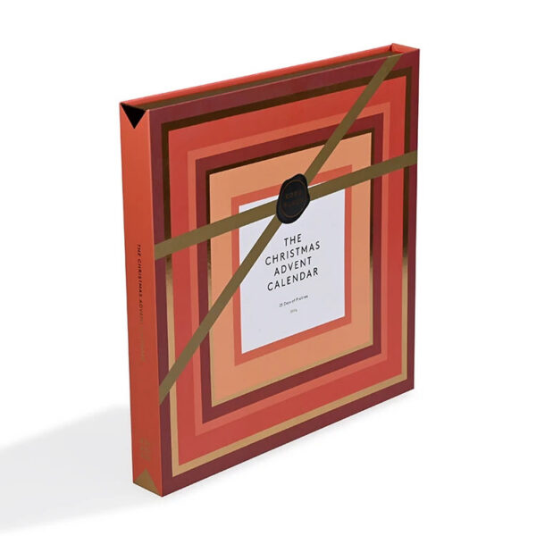 Boîte de chocolats pour calendrier de l’Avent imprimée avec plateau alvéolé