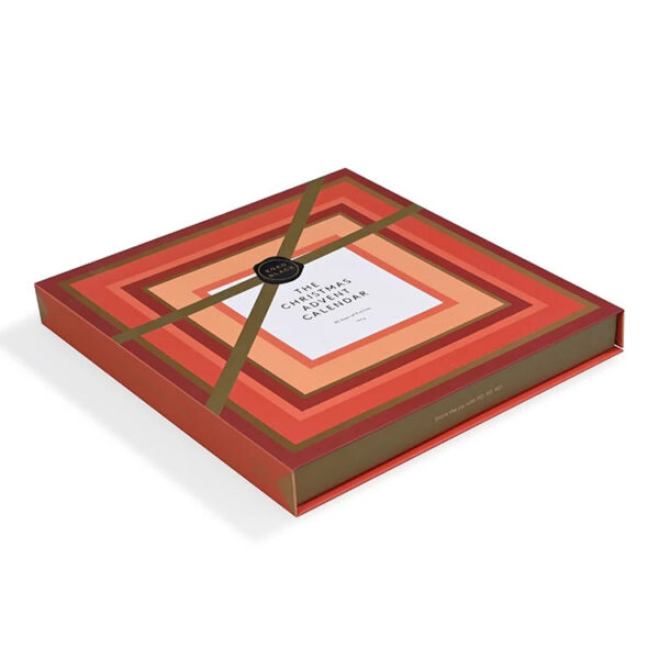 Boîte de chocolats pour calendrier de l’Avent imprimée avec plateau alvéolé