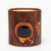 Printed Wood Grain Paper Tube Food Box with Clear Window