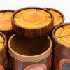 Printed Wood Grain Paper Tube Food Box with Clear Window