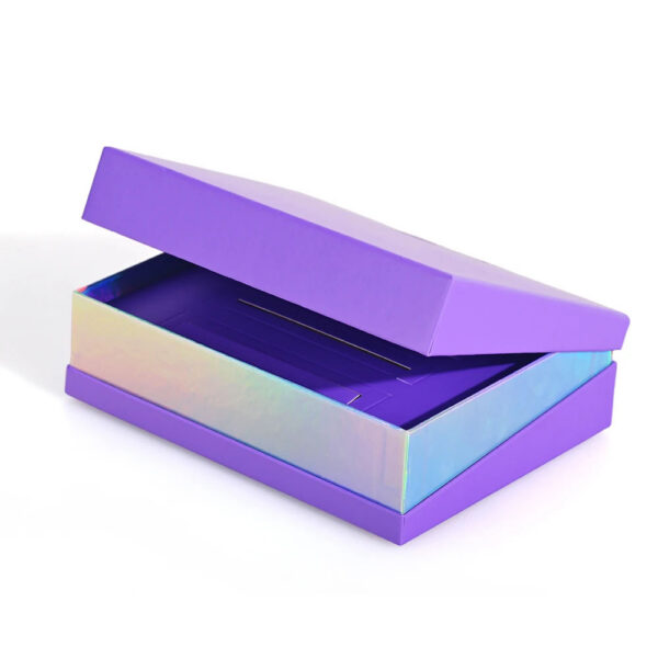 Cadeaudoos in 'Purple Book'-stijl met holografische inleg met sleuven