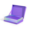 Cadeaudoos in 'Purple Book'-stijl met holografische inleg met sleuven