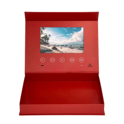 Red LCD Video Rigid Gift Box for Premium Brand Launch Kits Red LCD Video Rigid Gift Box for Premium Brand Launch Kits