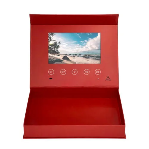 Red LCD Video Rigid Gift Box for Premium Brand Launch Kits Red LCD Video Rigid Gift Box for Premium Brand Launch Kits